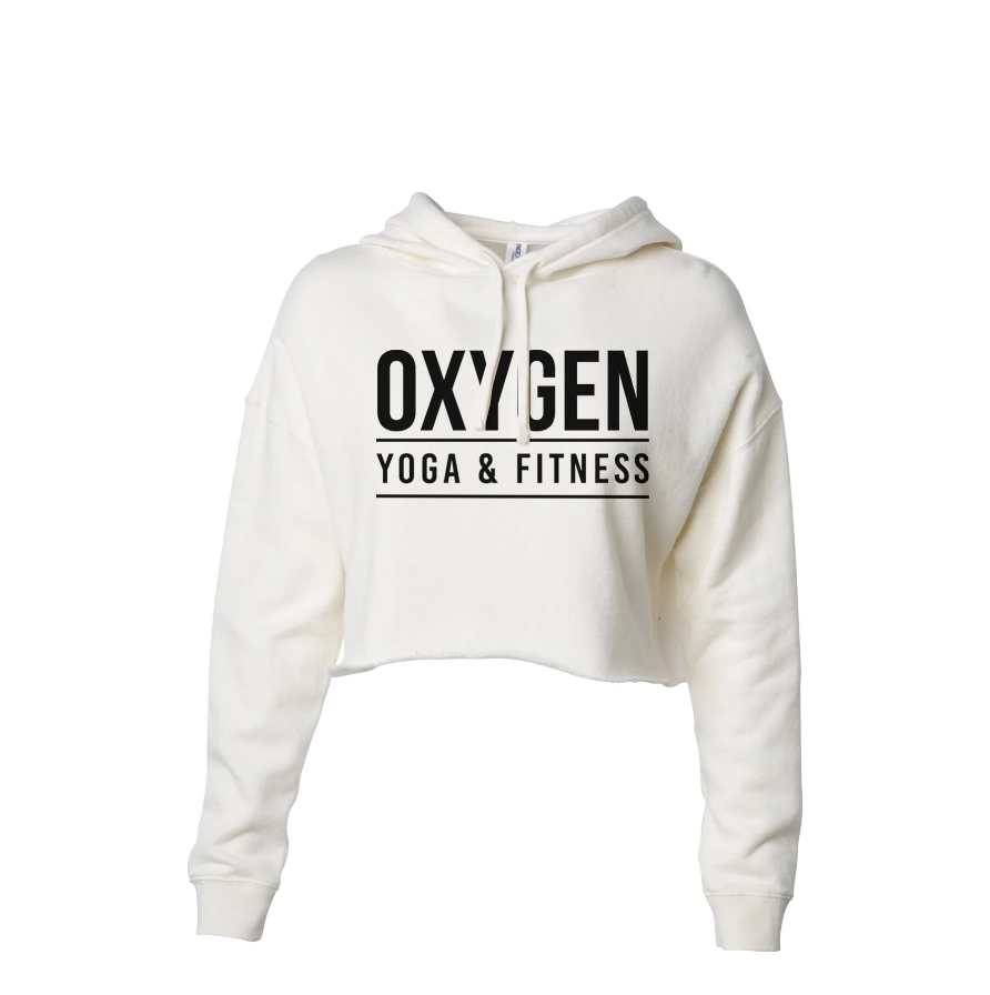 Between The Lines Large Logo Cropped Hoodie